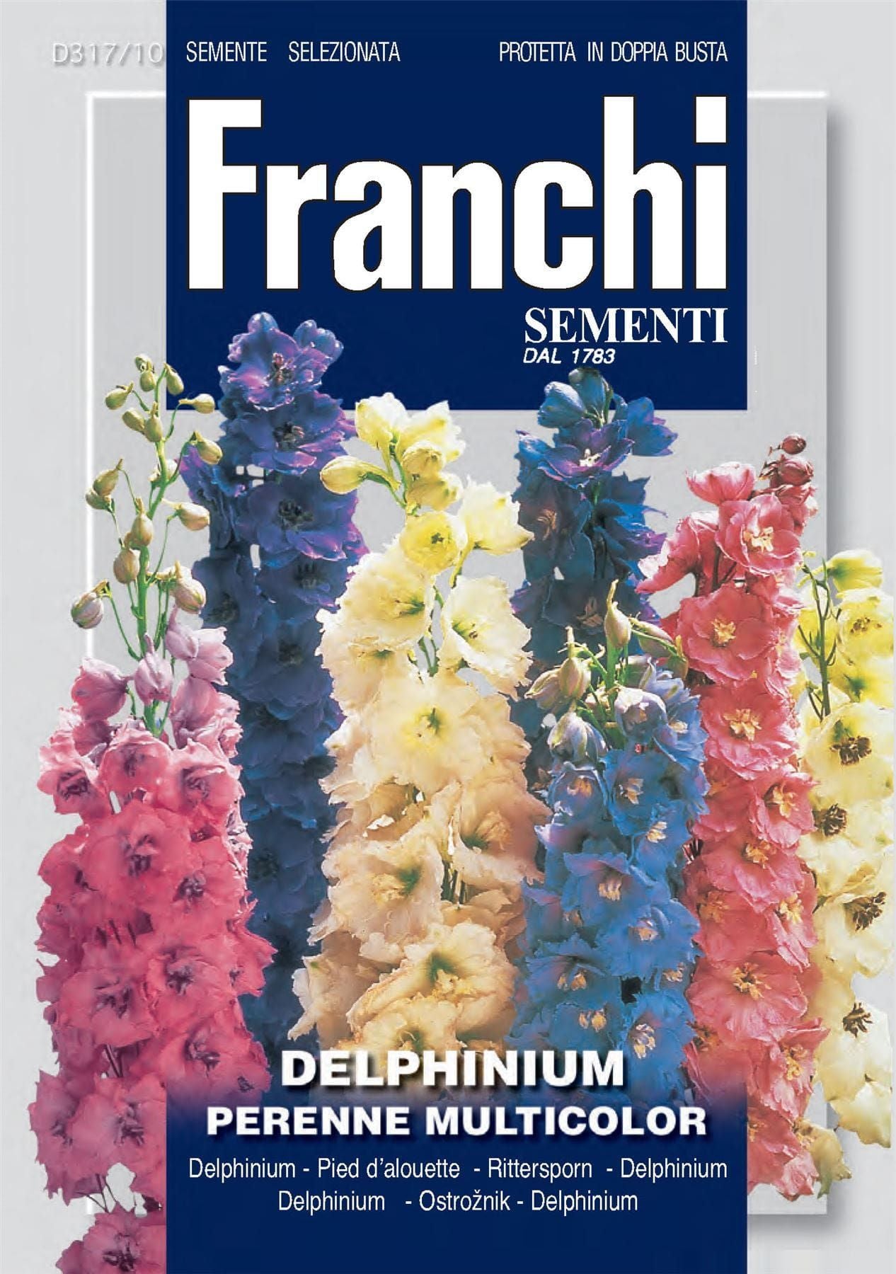 Franchi Seeds of Italy - Flower - FDBF_317-10 - Delphinium perennial Mix - Seeds