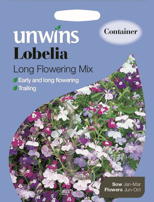 Unwins Lobelia Long Flowering Mixed 1000 Seeds