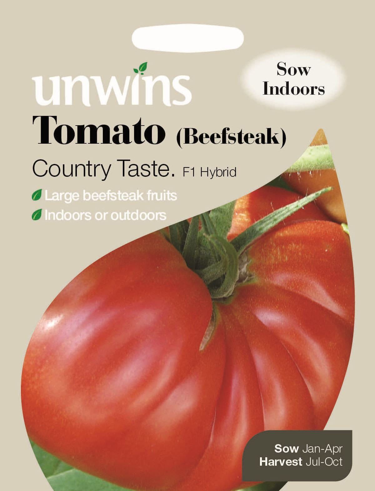 Unwins Tomato (Beefsteak) Country Taste F1 10 Seeds