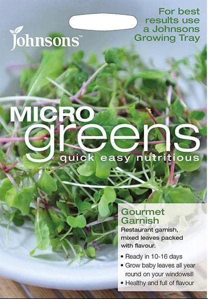 Johnsons Seeds - Vegetable - Microgreen Mixed Leaves Gourmet Garnish - 2000 Seeds