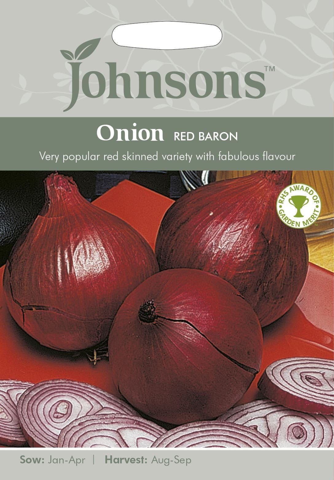 Johnsons Onion Red Baron 175 Seeds