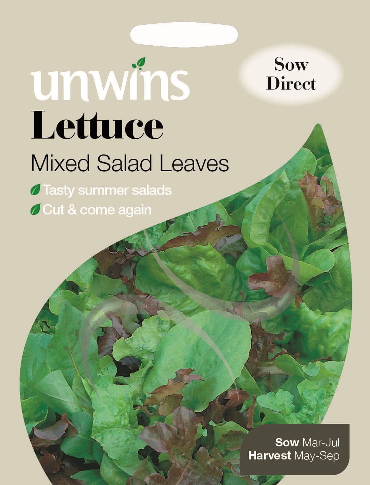 Unwins Lettuce Mixed Salad Leaves 1300 Seeds