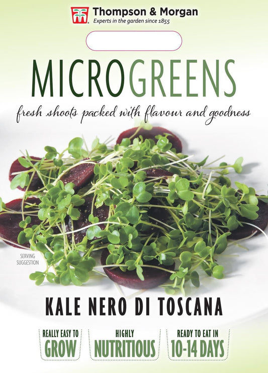 Thompson & Morgan Vegetable Microgreens Kale Nero di Toscana  - 300 Seeds