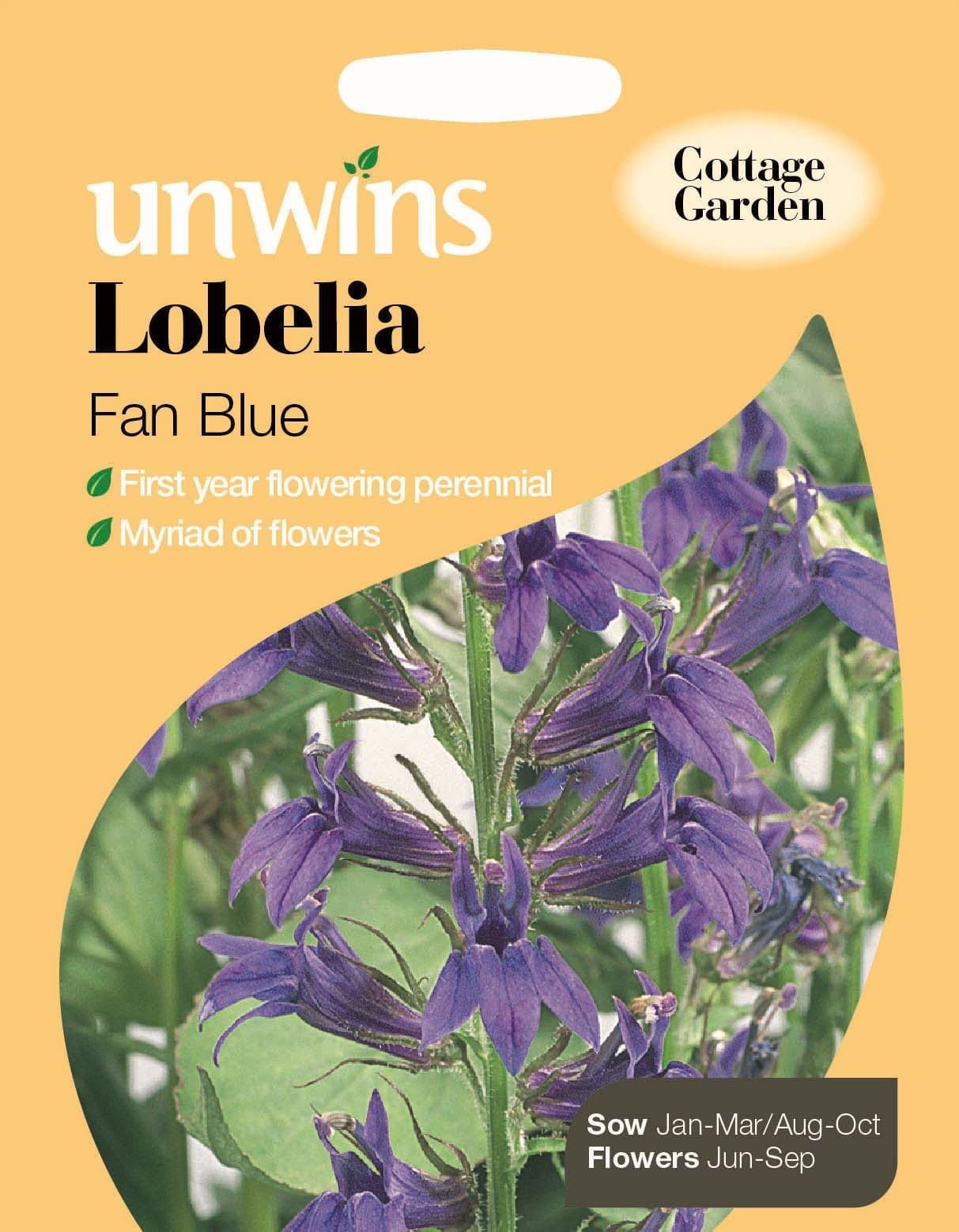 Unwins Lobelia Fan Blue 20 Seeds