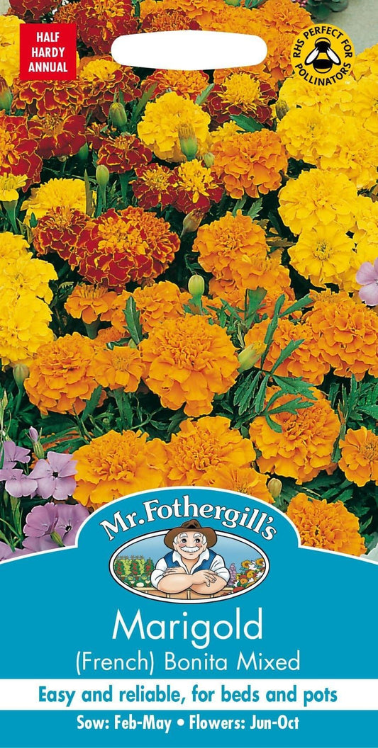 Mr Fothergills Marigold (French) Bonita Mixed 150 Seeds