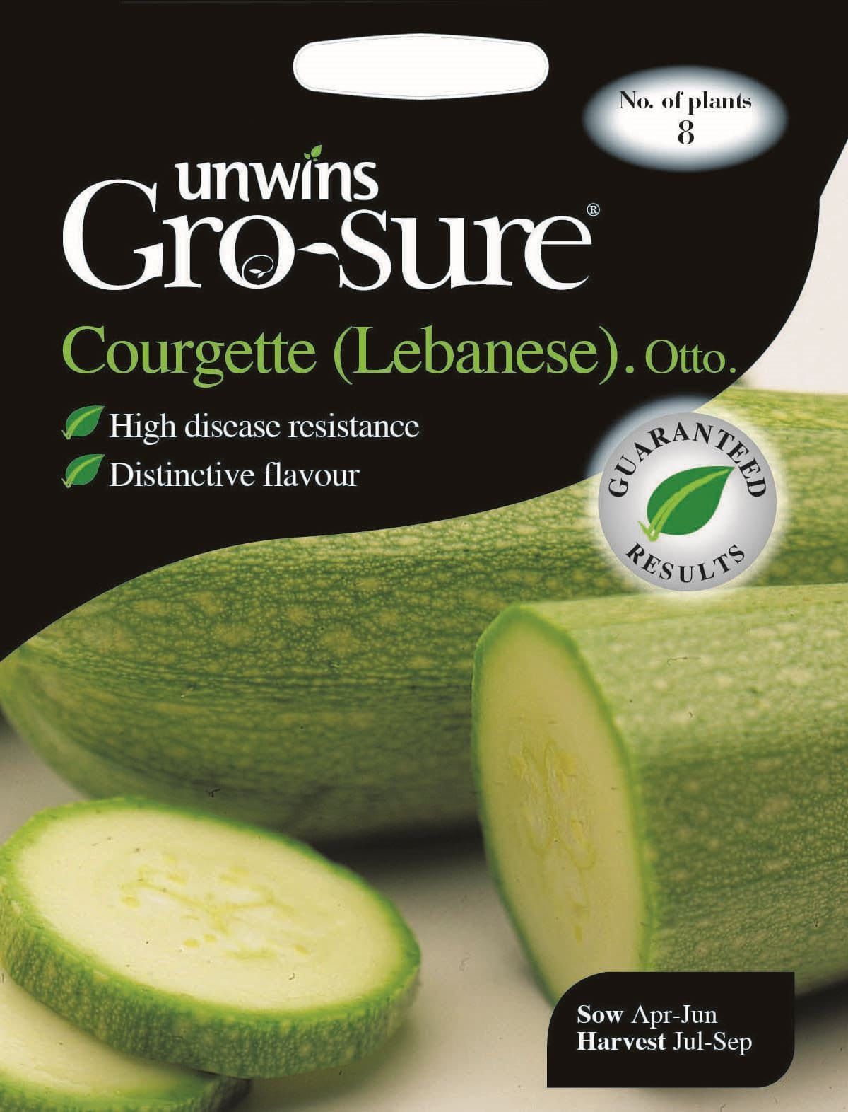 Unwins Courgette Otto F1 8 Seeds