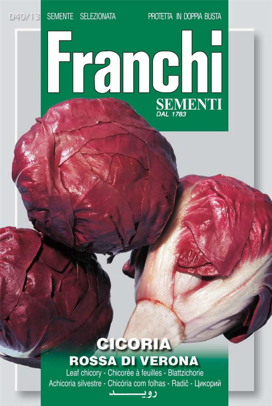 Franchi Seeds of Italy - DBO 40/13 - Chicory - Rossa Di Verona A Palla - Seeds
