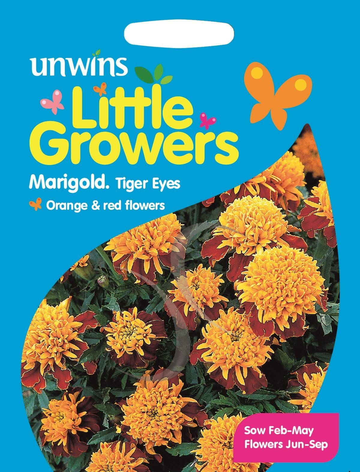 Unwins Little Growers Marigold Tiger Eyes 150 Seeds