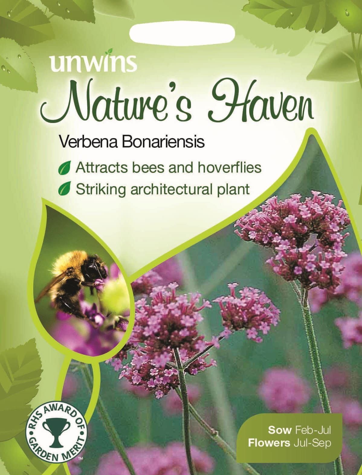 Unwins Nature's Haven Verbena Bonariensis 350 Seeds