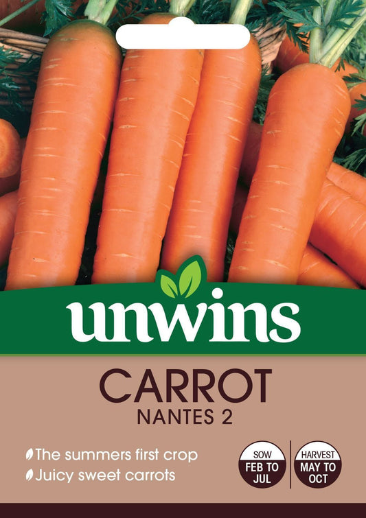 Unwins Carrot Nantes 2 2500 Seeds