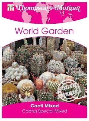 Thompson & Morgan World Garden Flowers Cacti Mixed (Cactus Special Mixed) 25 Seed