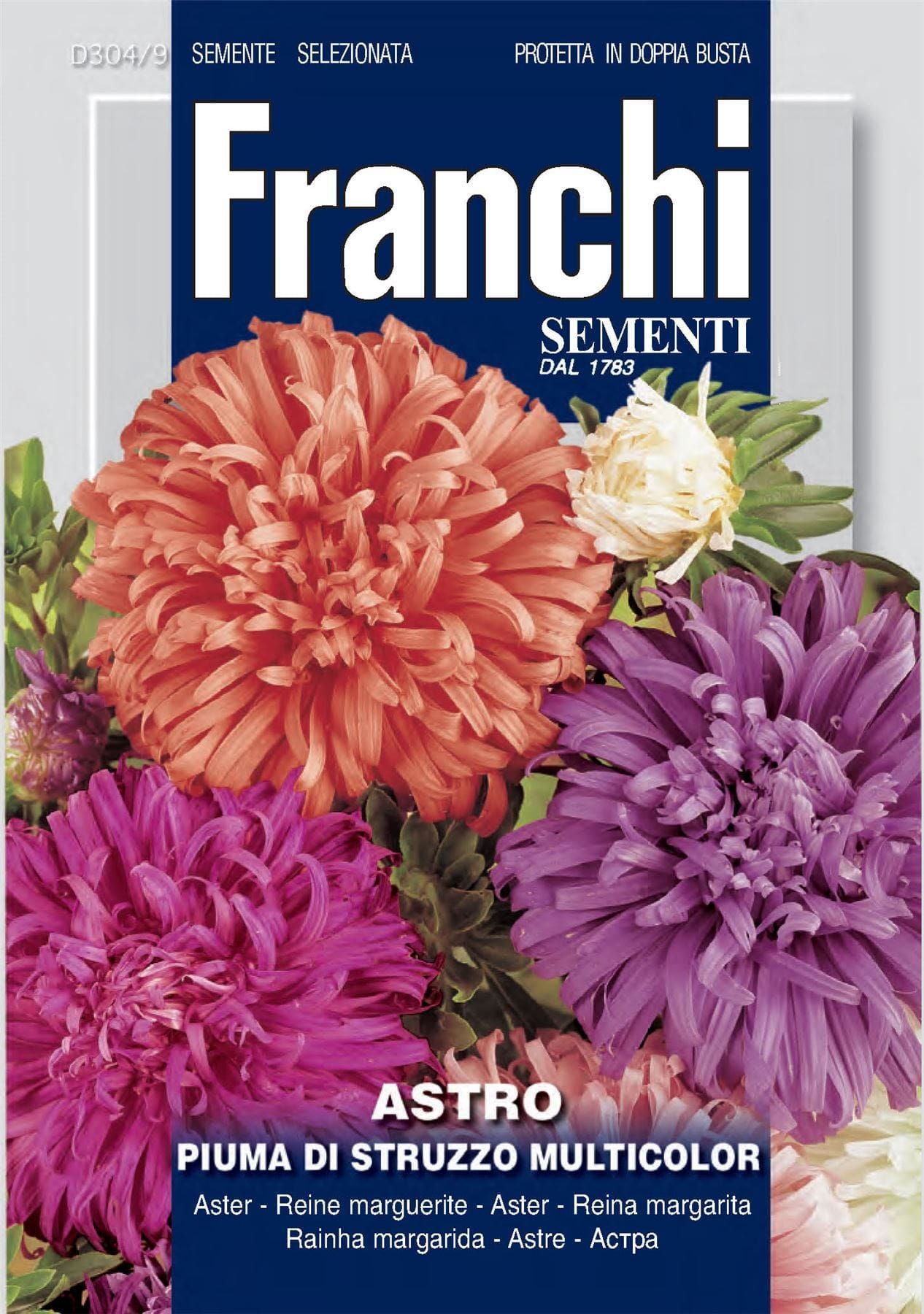 Franchi Seeds of Italy - Flower - FDBF_ 304-9 - Aster piuma - di Struzzo Multicolour - Seeds