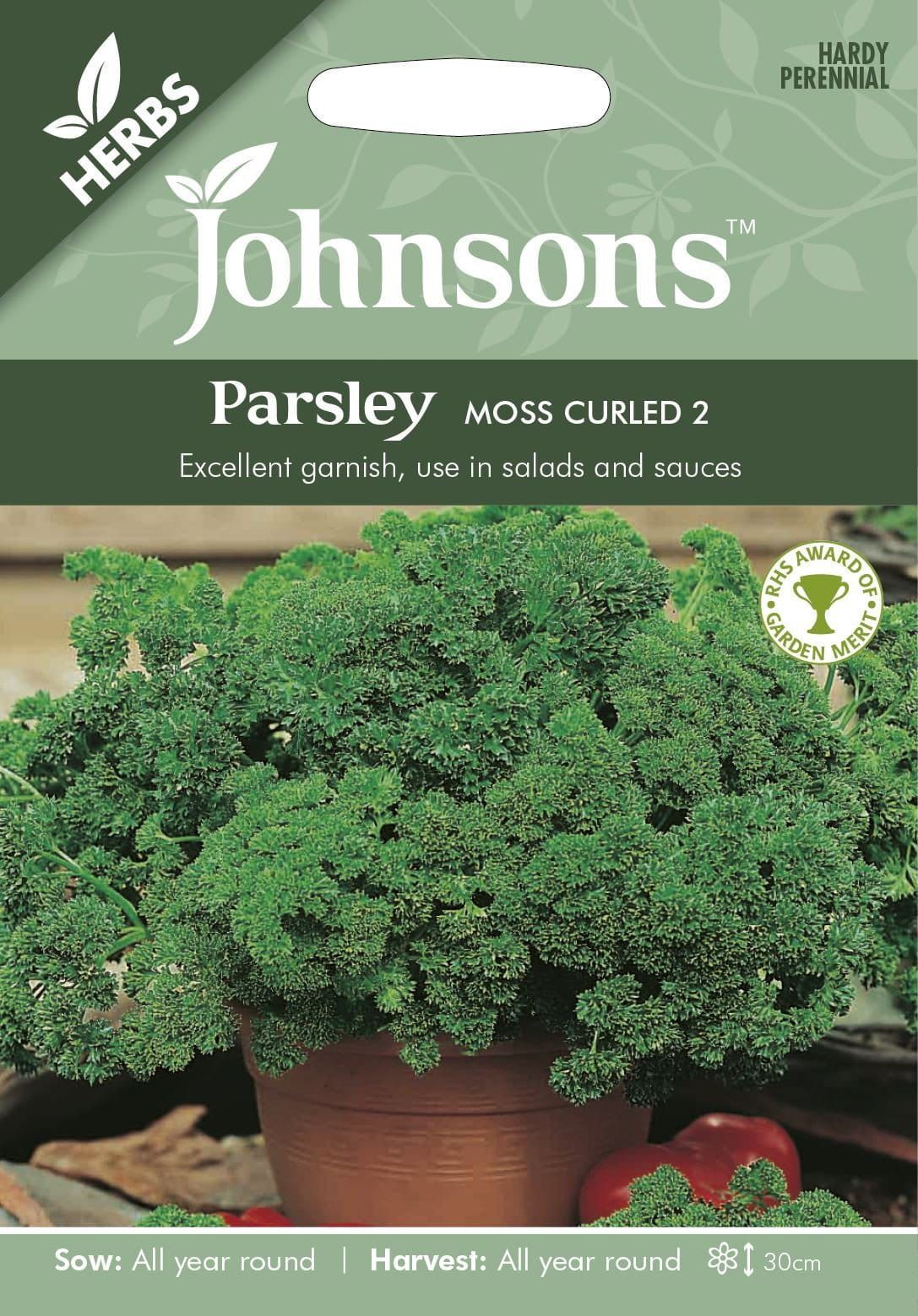 Johnsons Herb Parsley Moss Curled 2 1000 Seeds