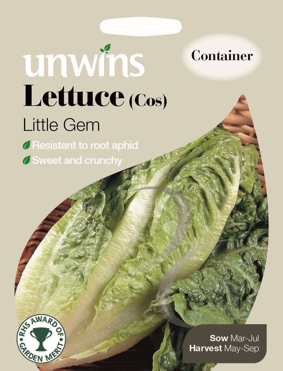 Unwins Lettuce Little Gem 1300 Seeds