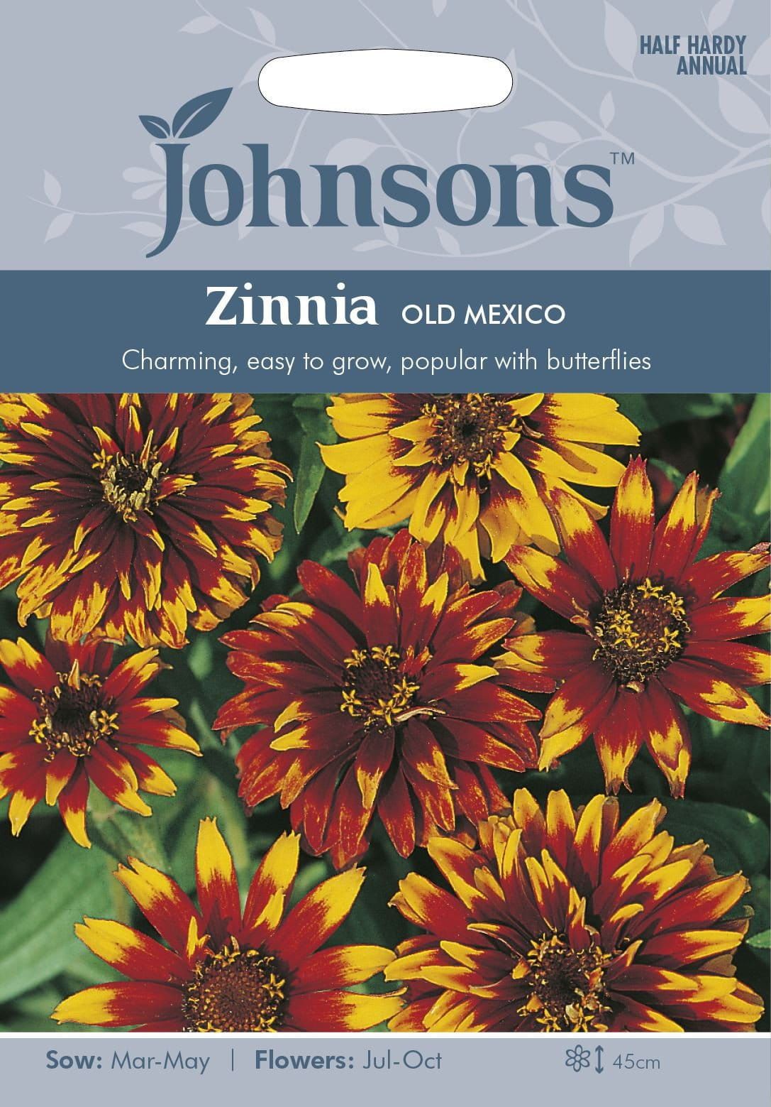 Johnsons Zinnia Old Mexico 150 Seeds