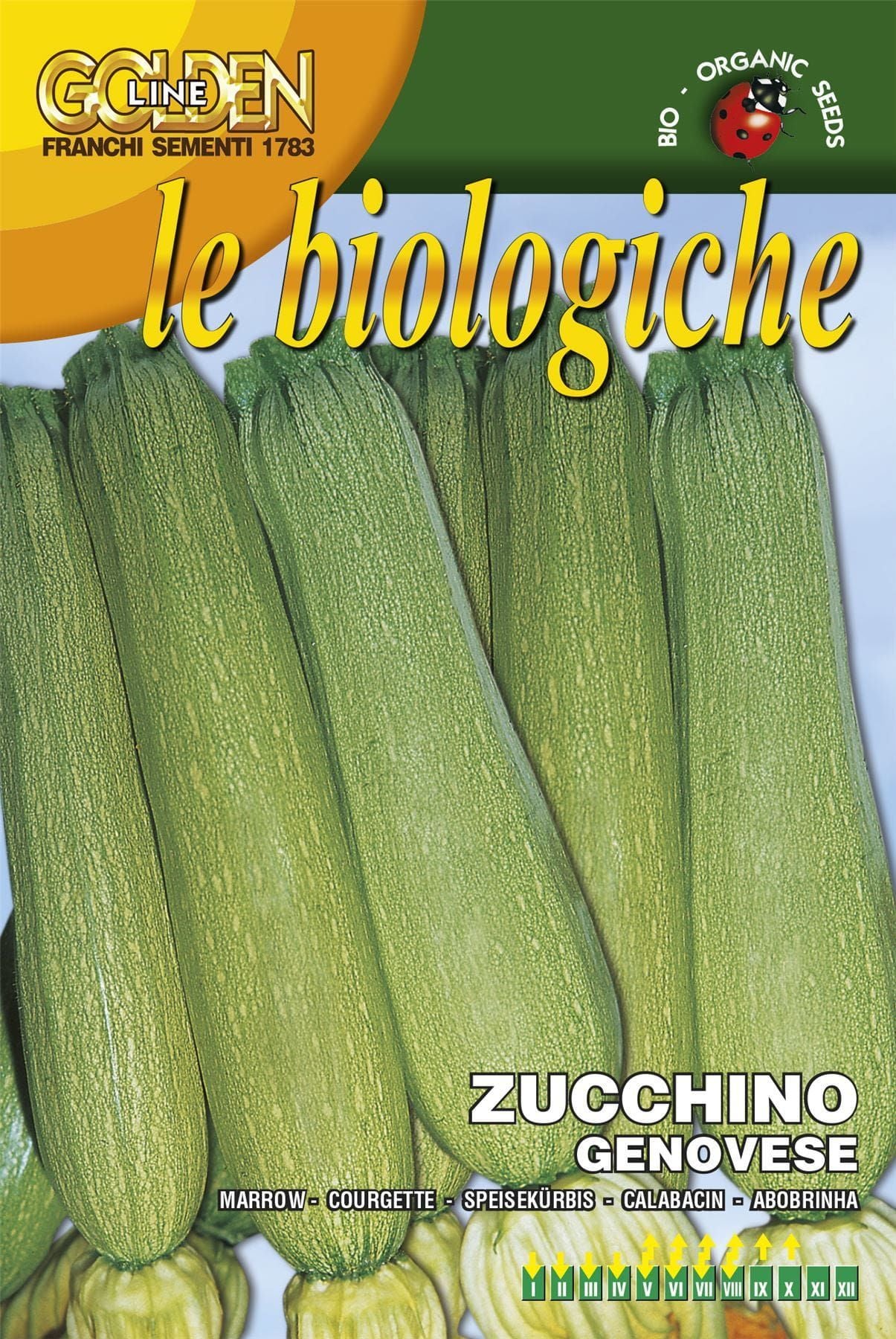 Franchi Organic BIOB146/10 Courgette Genovese Seeds