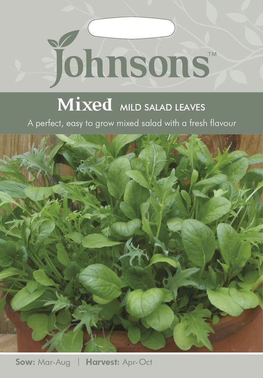 Johnsons Mixed Mild Salad Leaves 500 Seeds