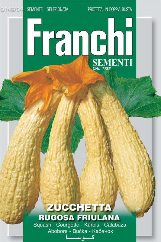 Franchi Seeds of Italy - DBO 146/54 - Courgette - Rugosa Friulana - Seeds