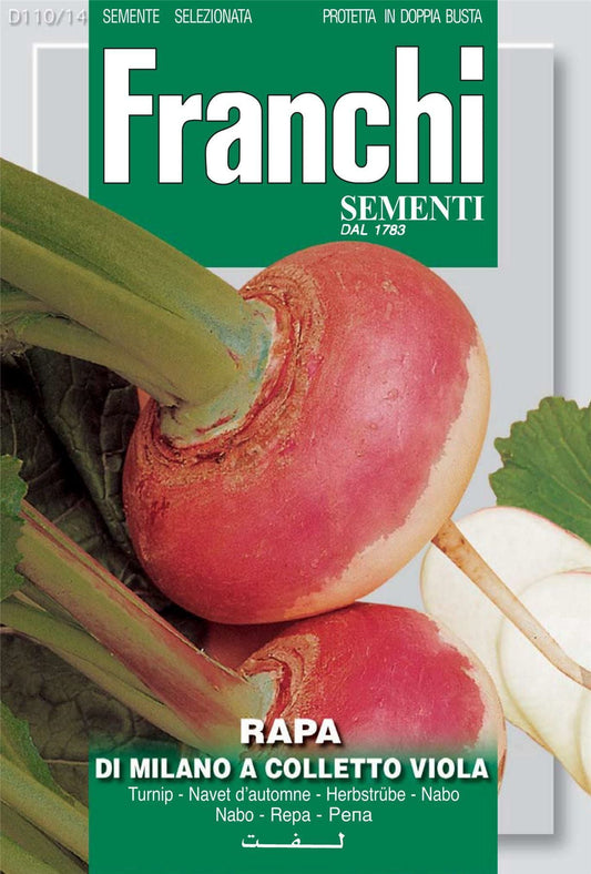 Franchi Seeds of Italy Turnip Di Milano A Colletto Viola Seeds