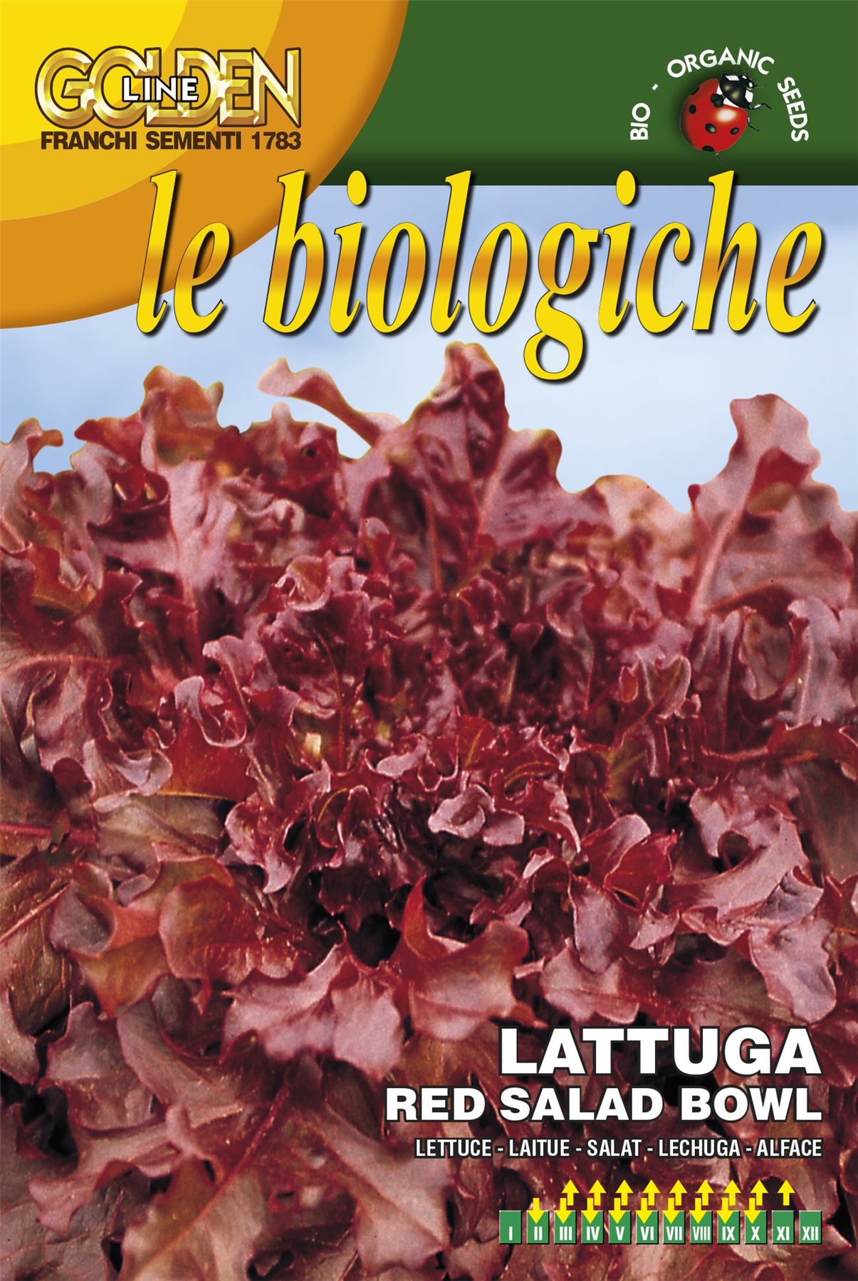 Franchi - ORGANIC - 78/25 - Lettuce - Red Salad Bowl - 5g Seeds