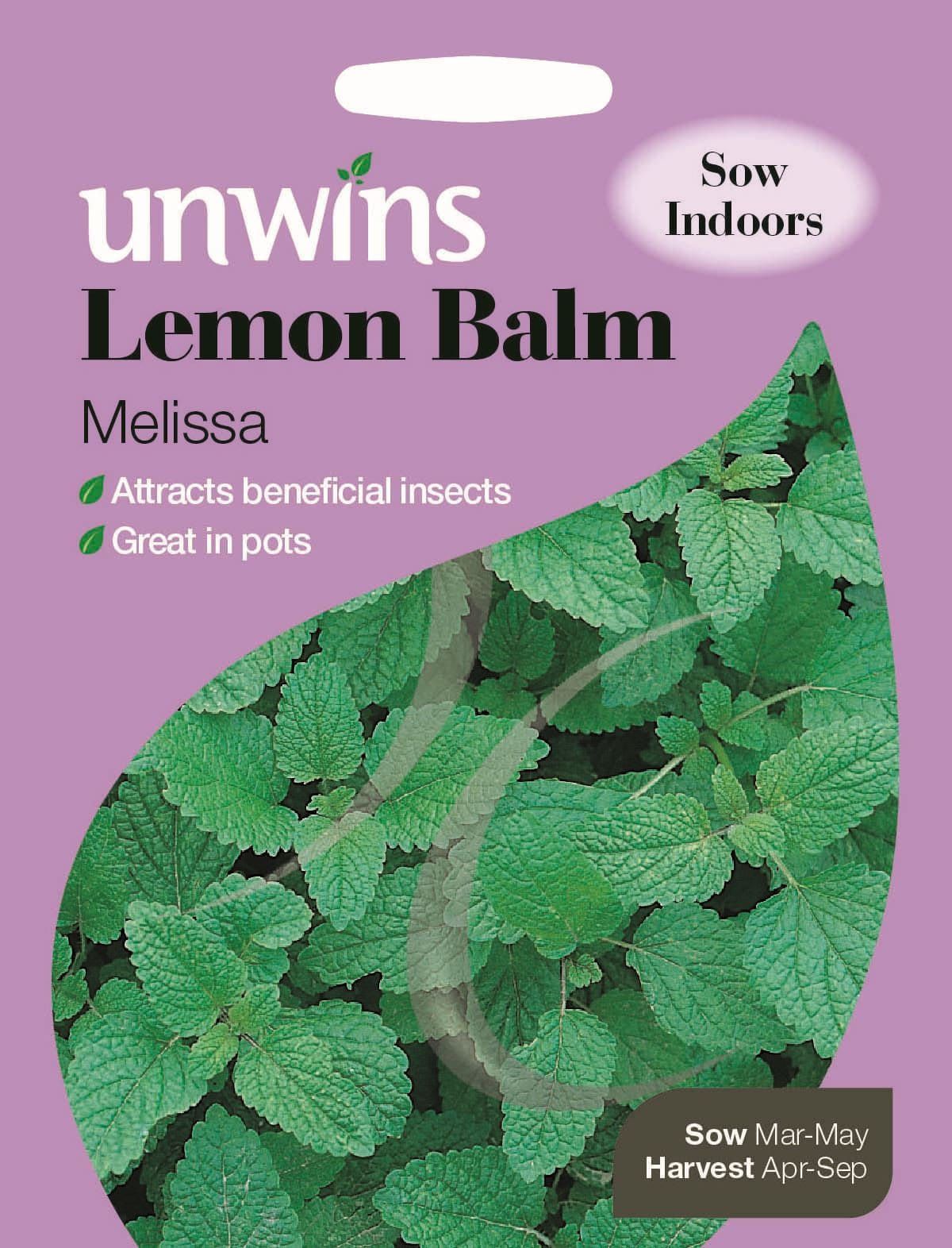 Unwins Lemon Balm Melissa 400 Seeds