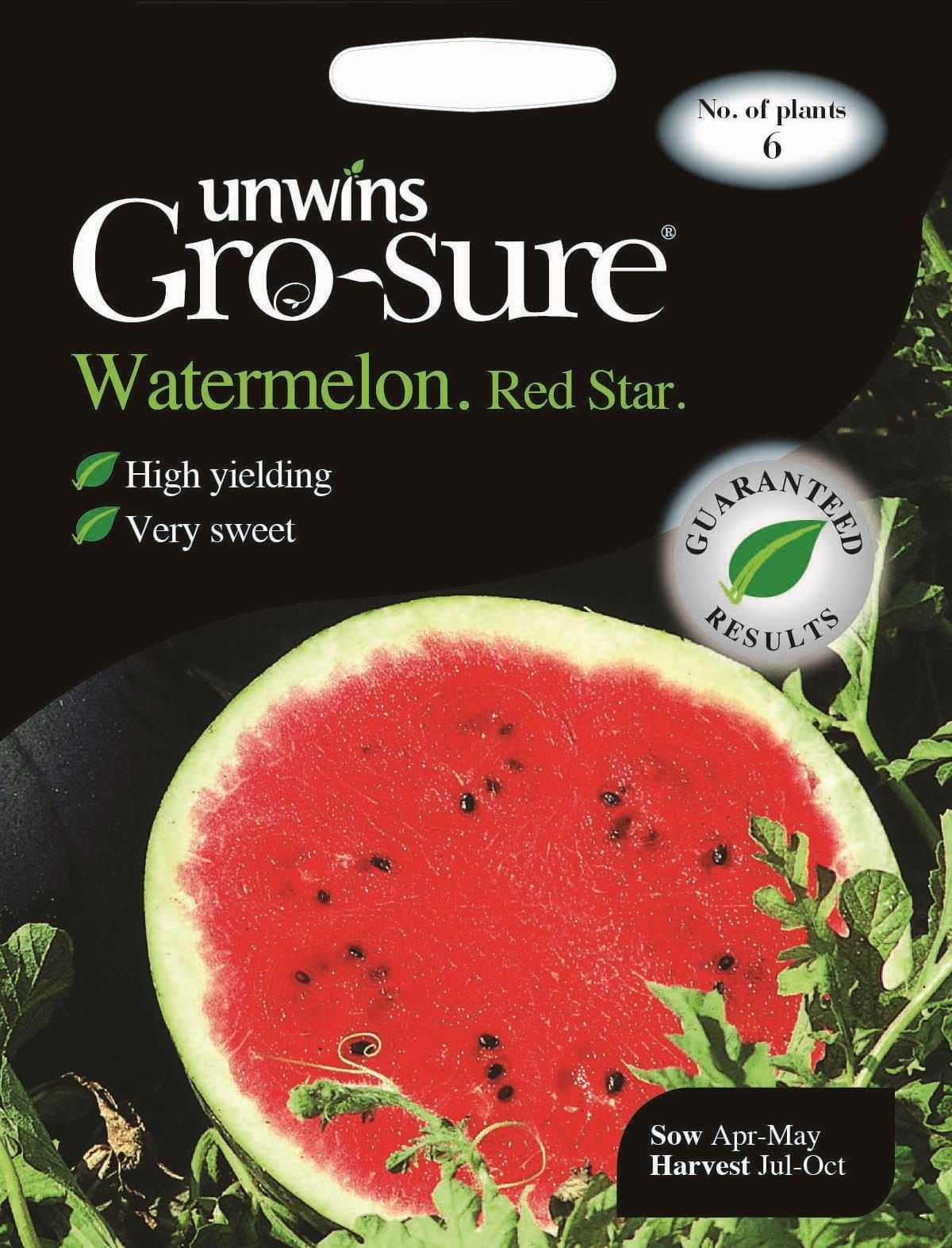 Unwins Fruit Watermelon Red Star F1 6 Seeds