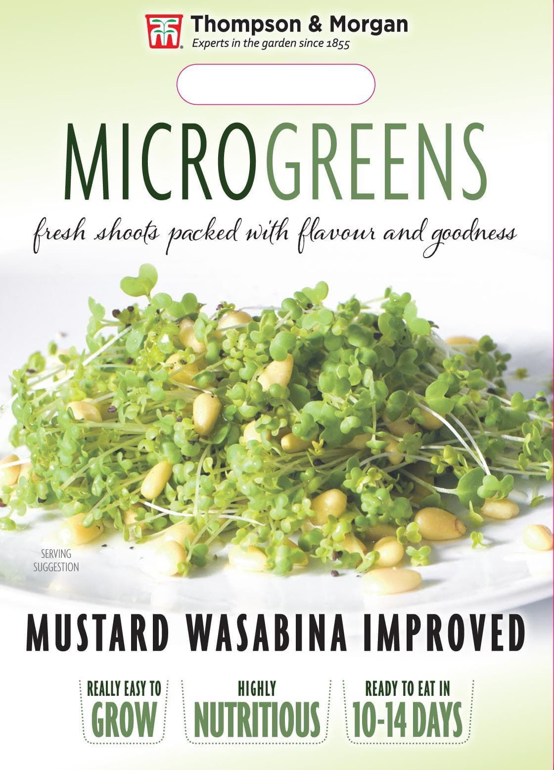 Thompson & Morgan Vegetable Microgreens Mustard Wasabina Improved  - 300 Seeds