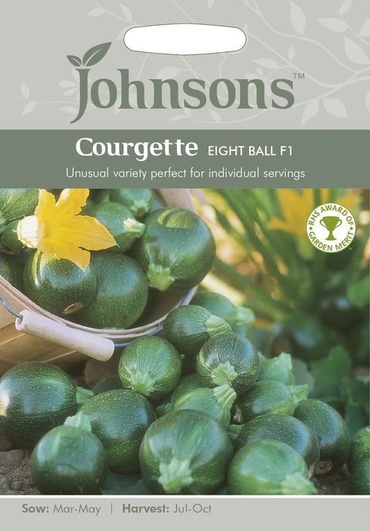 Johnsons Courgette Eight Ball F1 8 Seeds