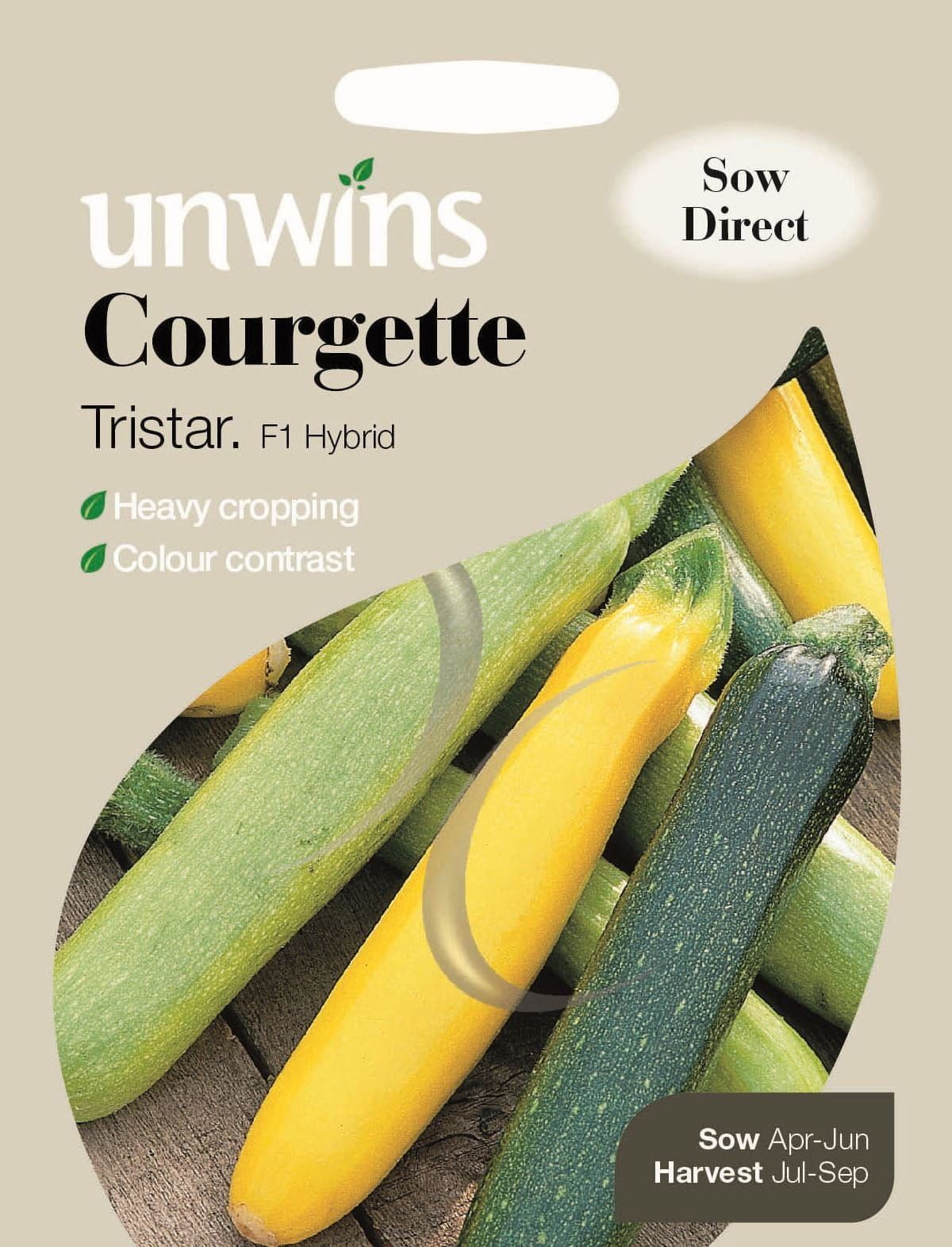 Unwins Courgette Tristar F1 8 Seeds