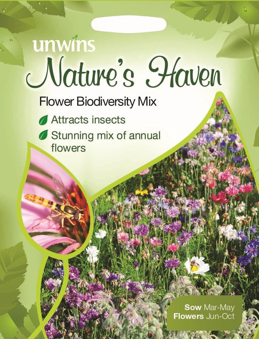 Unwins Nature's Haven Flower Biodiversity Mix 1g Seeds
