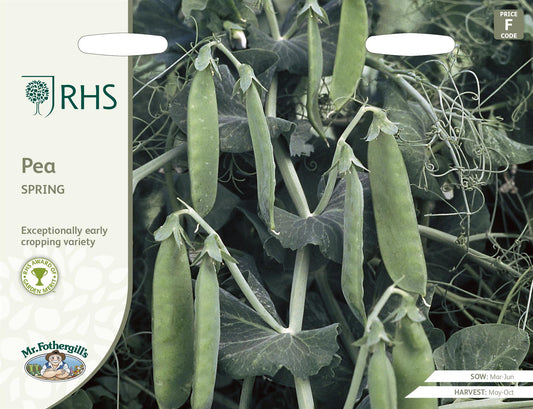 Mr Fothergills - RHS - Vegetable - Pea - Spring - 300 Seeds