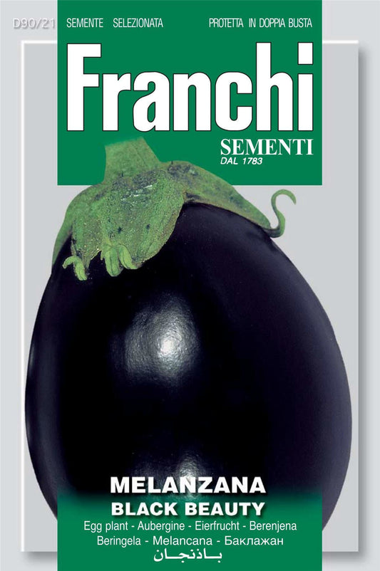 Franchi Seeds of Italy Egg Plant Aubergine Black Beauty Seeds