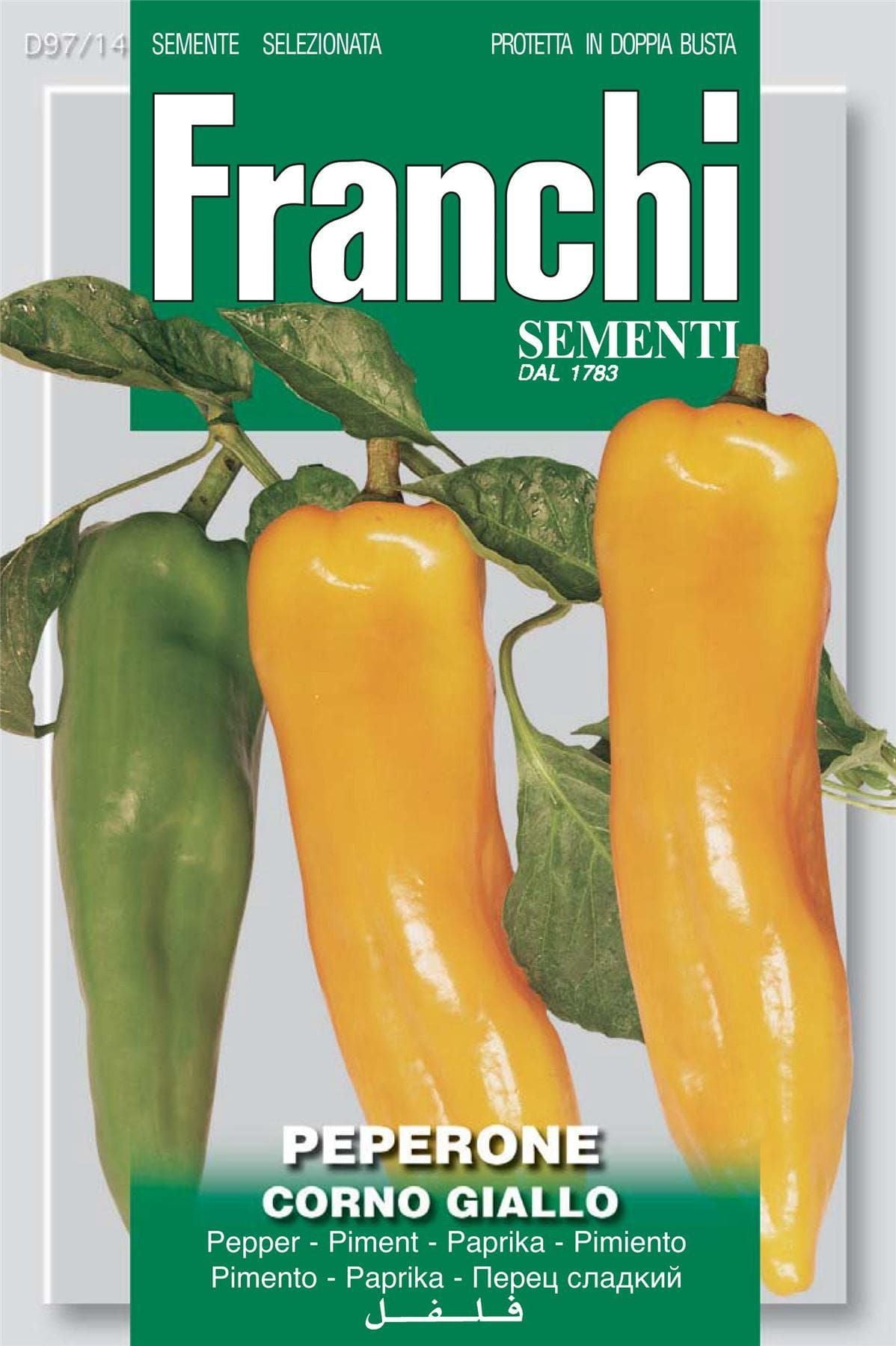 Franchi Seeds of Italy Pepper Corno Giallo Seeds