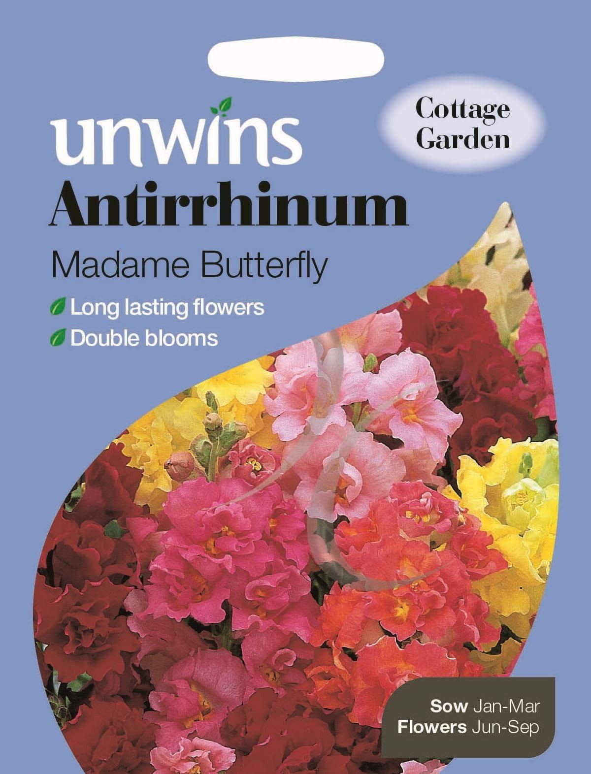 Unwins Antirrhinum Madame Butterfly 75 Seeds