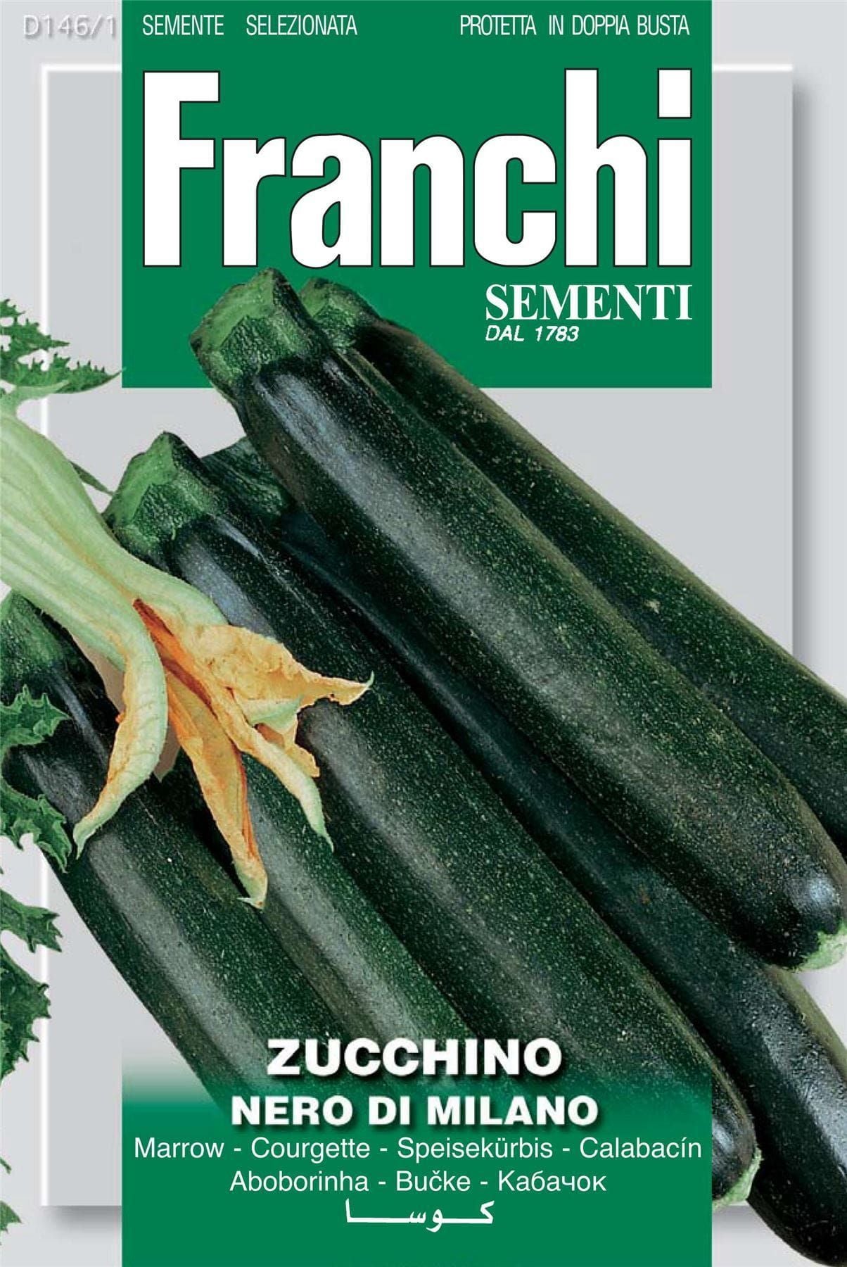 Franchi Seeds of Italy Courgette Nero Di Milano Seeds