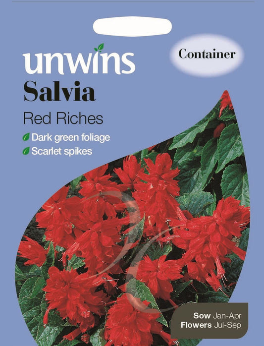 Unwins Salvia Red Riches 80 Seeds