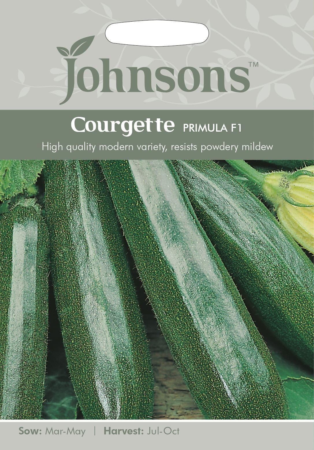 Johnsons Courgette Primula F1 10 Seeds