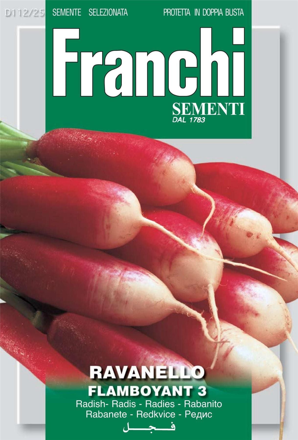 Franchi Seeds of Italy Radish Flamboyant 3 - Seeds