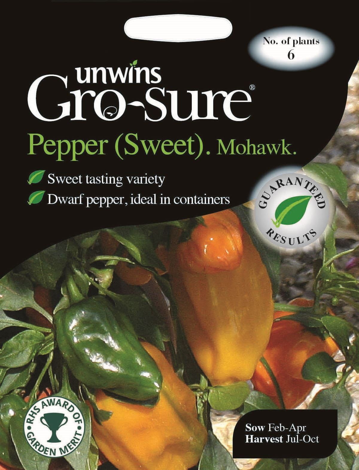 Unwins Pepper (Sweet) Mohawk F1 6 Seeds