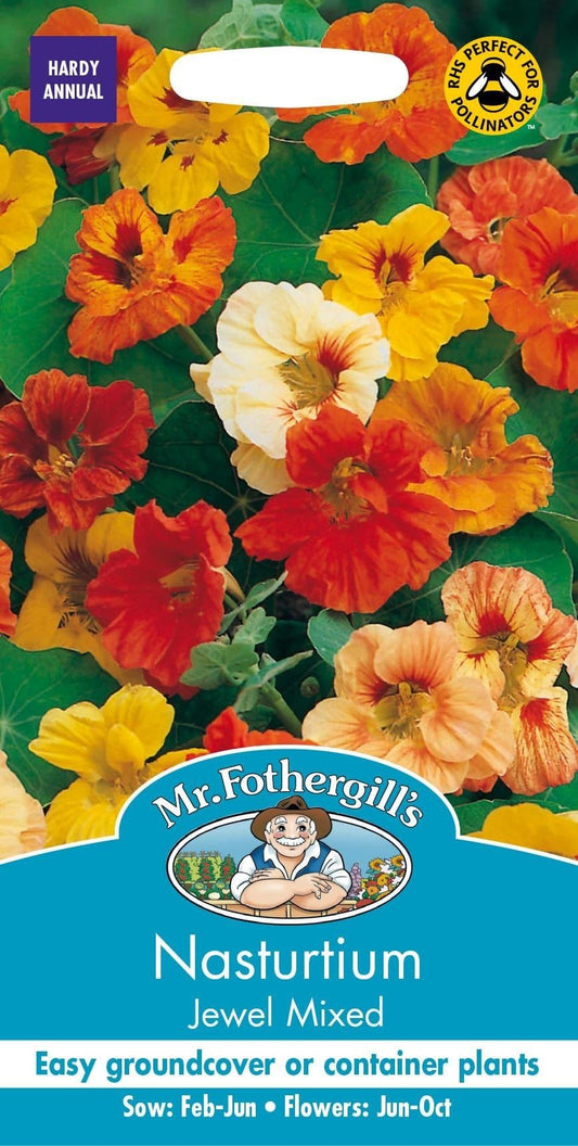 Mr Fothergills Nasturtium Jewel Mixed 35 Seeds