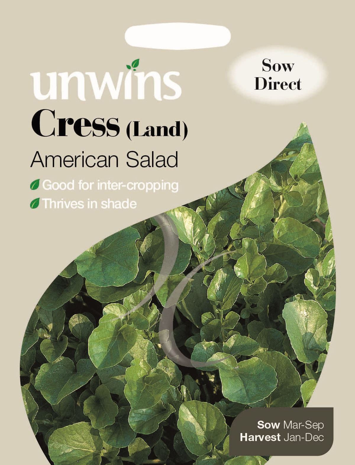 Unwins Cress Land American Salad 1000 Seeds