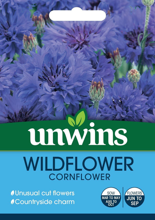 Unwins Wildflower Cornflower 180 Seeds