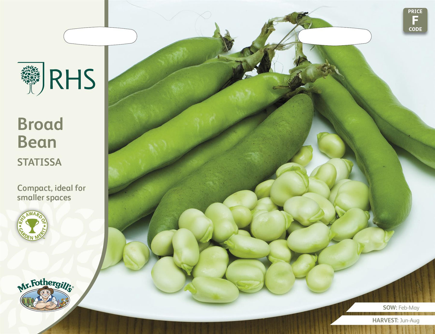 Mr Fothergills - RHS - Vegetable - Broad Bean - Statissa - 50 Seeds