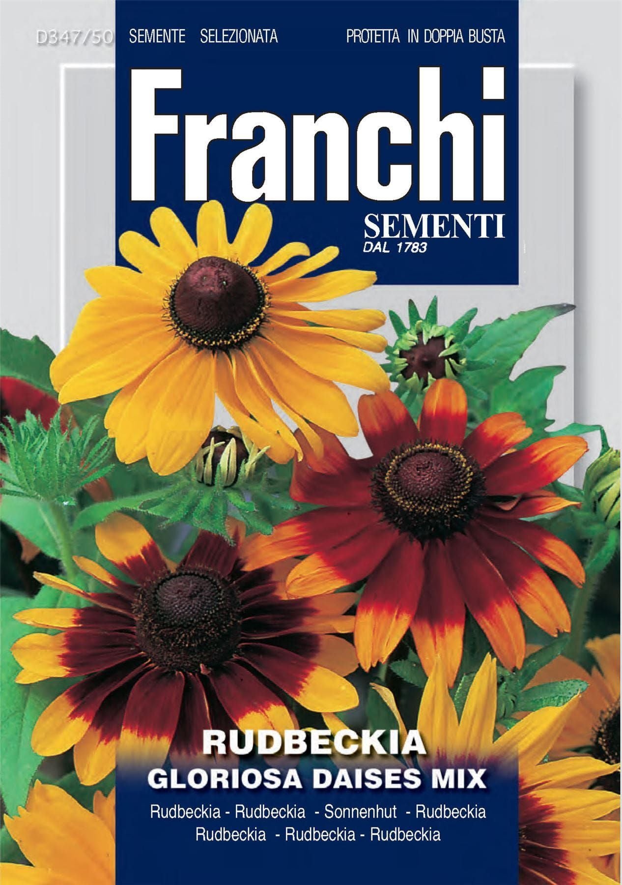 Franchi Seeds of Italy - Flower - FDBF_ 347-50 - Rudbeckia hirta - Black-eyed Susan - Seeds