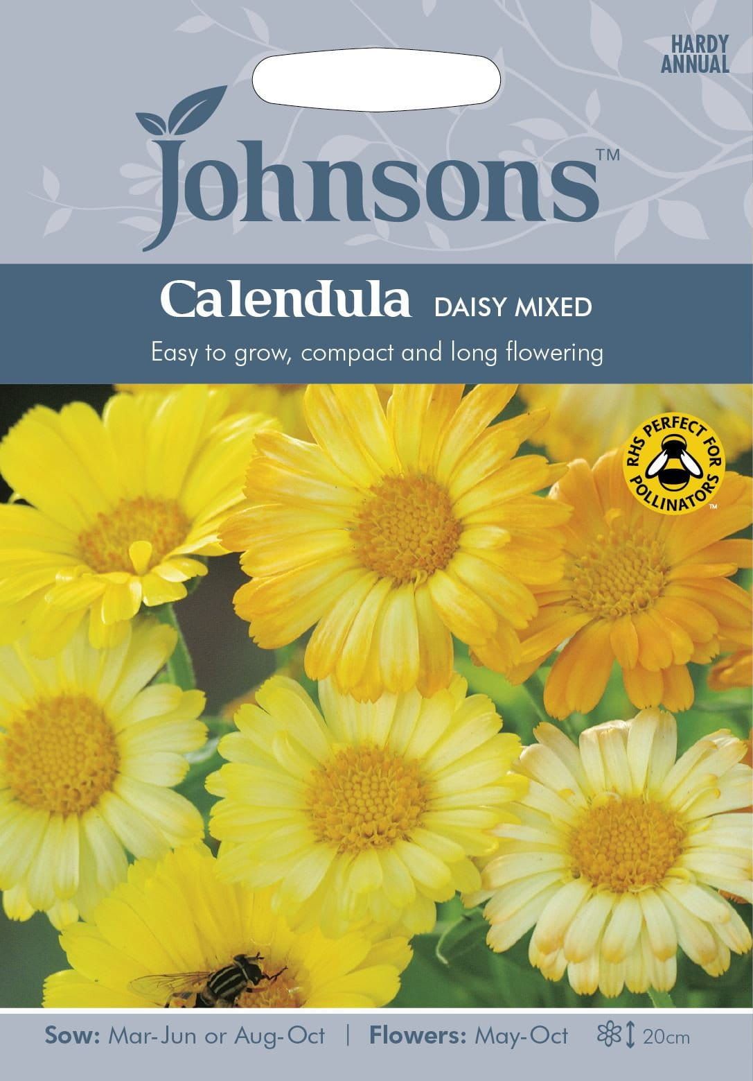 Johnsons Calendula Daisy Mixed 60 Seeds