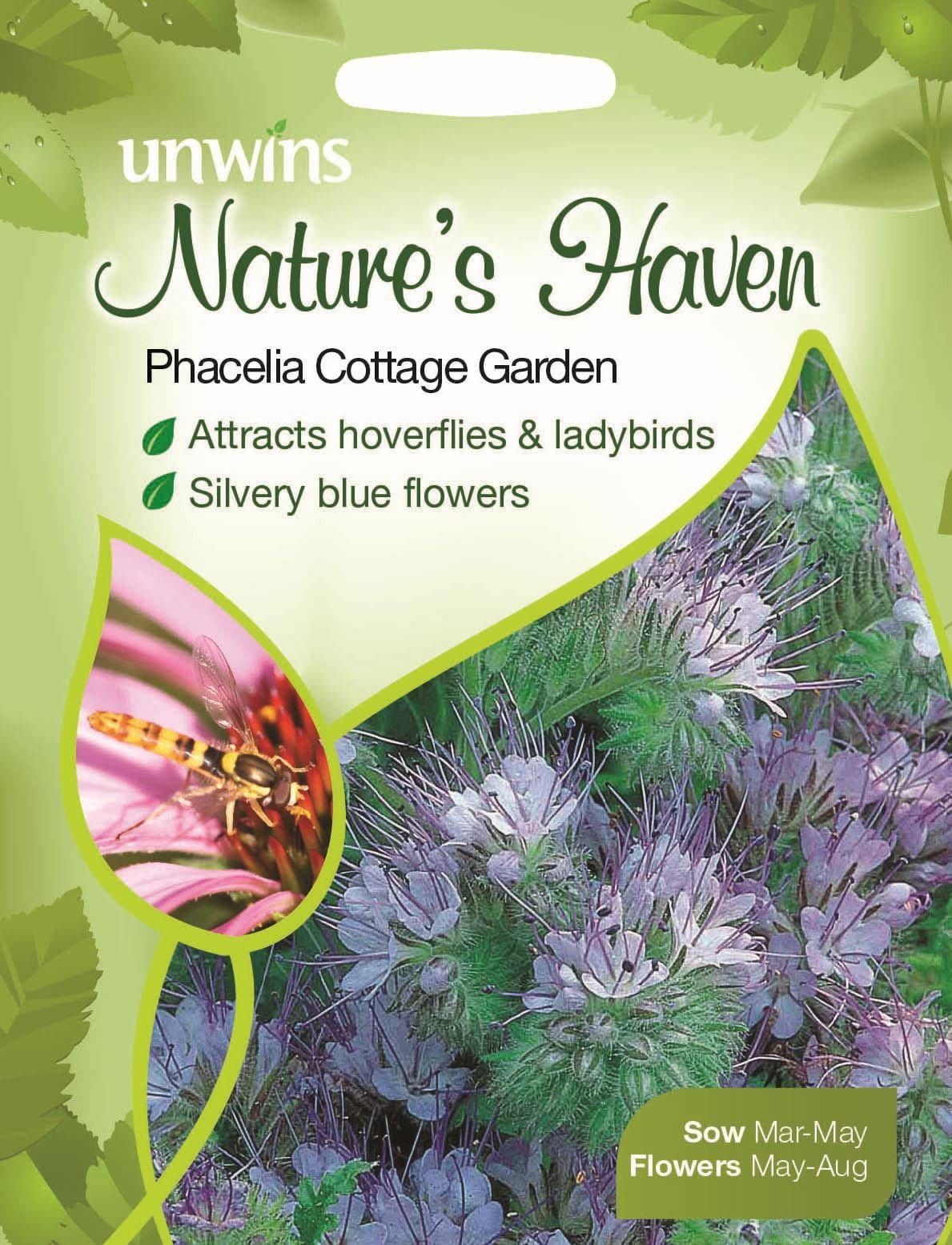 Unwins Nature's Haven Phacelia Cottage Garden 580 Seeds