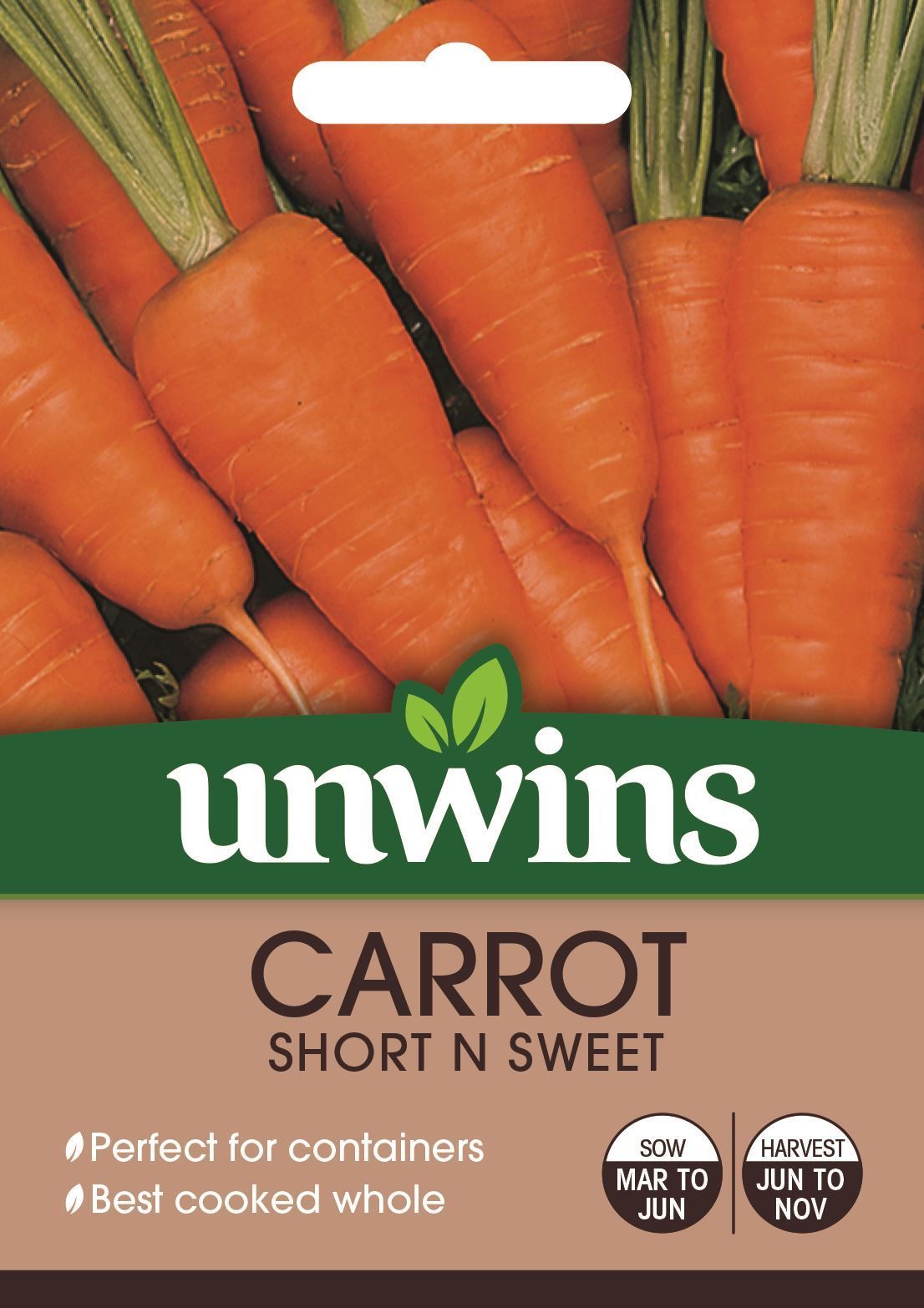 Unwins Carrot (Patio) Short N Sweet Seeds