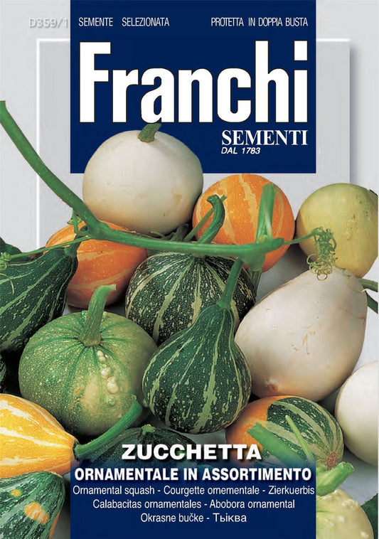 Franchi Seeds of Italy - Flower - FDBF_ 359-1 - Ornamental Squash - Mixed - Seeds