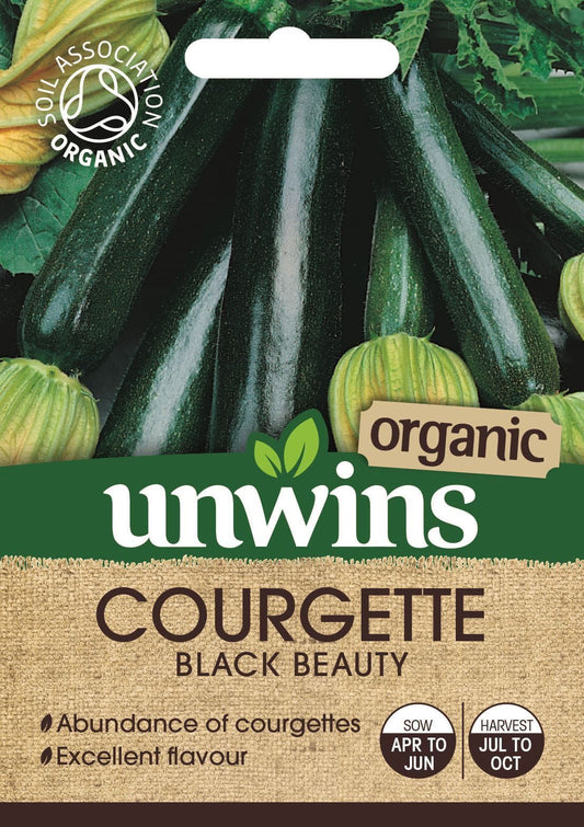 Unwins Courgette Black Beauty (Organic) 10 Seeds