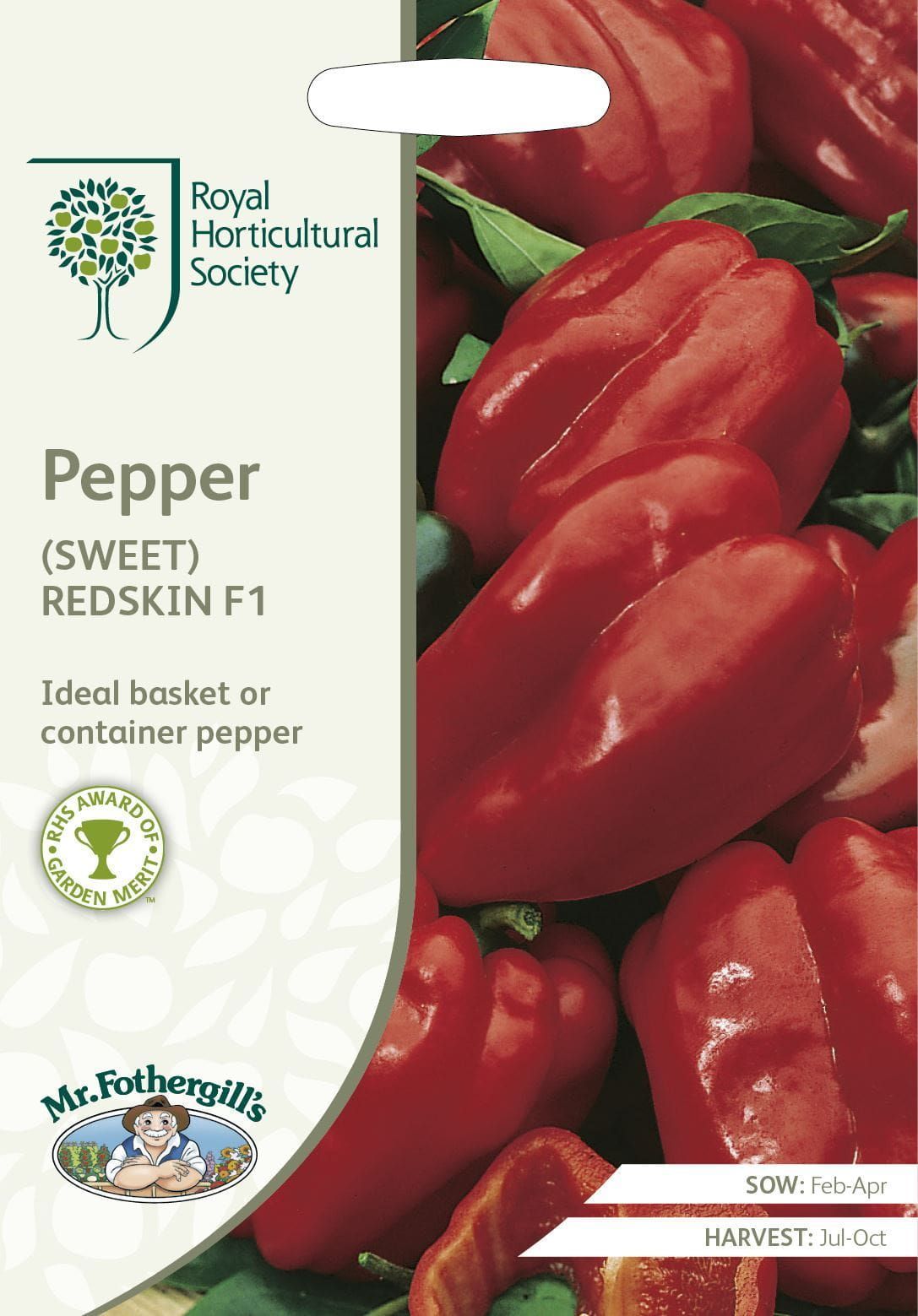 Mr Fothergills RHS Pepper (Sweet) Redskin F1 10 Seeds